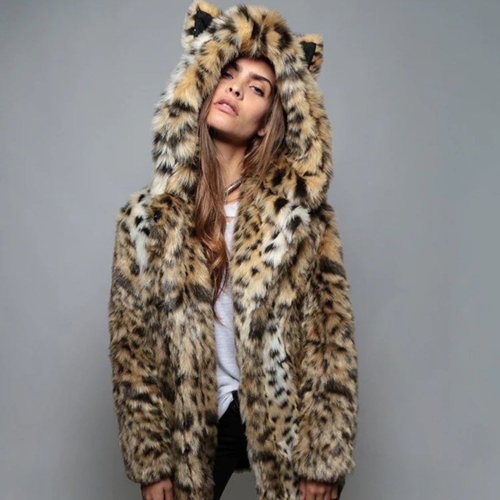 SpiritHoods Classic Fur Coat-Cheetah